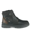 Bottines Fourré NOIR Homme Motif Uni Lacets