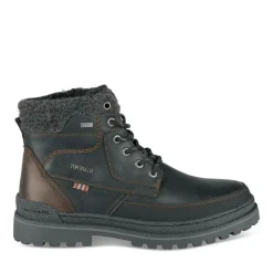 Bottines Fourré NOIR Homme Motif Uni Lacets
