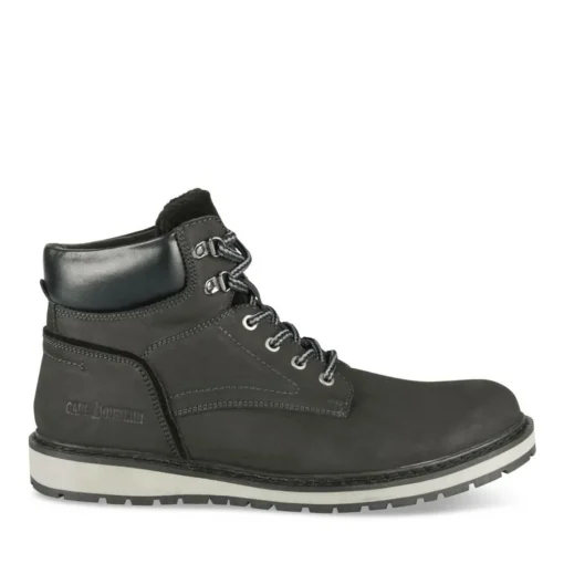 Bottines Fourré NOIR Homme CUIR Motif Uni Lacets