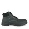 Bottines Fourré NOIR Homme Motif Uni Lacets