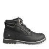Bottines Fourré NOIR Homme Motif Uni Lacets
