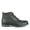 Bottines Fourré NOIR Homme CUIR Motif Uni Lacets