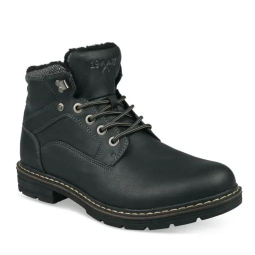 Bottines Fourré NOIR Homme Lacets