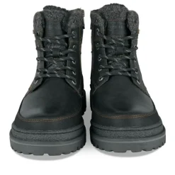 Bottines Fourré NOIR Homme Motif Uni Lacets