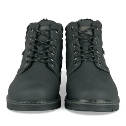 Bottines Fourré NOIR Homme Motif Uni Lacets
