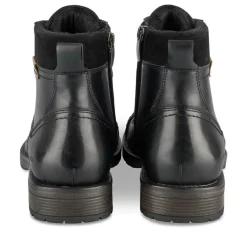 Bottines Fourré NOIR Homme Motif Uni Lacets