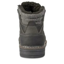 Bottines Fourré NOIR Homme Motif Uni Lacets