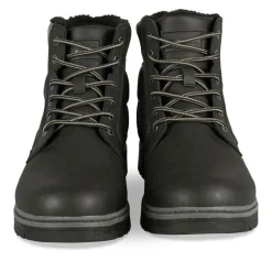 Bottines Fourré NOIR Homme Motif Uni Lacets