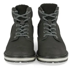 Bottines Fourré NOIR Homme CUIR Motif Uni Lacets