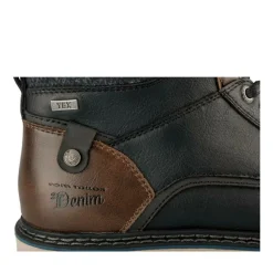 Bottines Fourré NOIR Homme Motif Uni Lacets