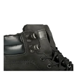 Bottines Fourré NOIR Homme CUIR Motif Uni Lacets