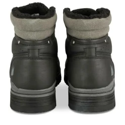 Bottines Fourré NOIR Homme Motif Uni Lacets