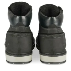 Bottines Fourré NOIR Homme CUIR Motif Uni Lacets