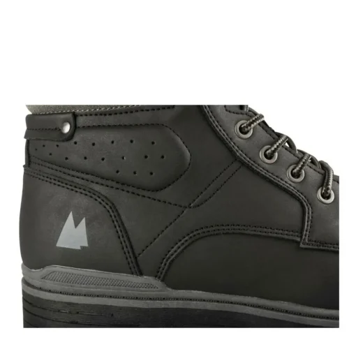 Bottines Fourré NOIR Homme Motif Uni Lacets