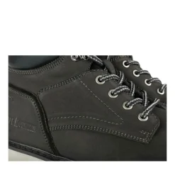 Bottines Fourré NOIR Homme CUIR Motif Uni Lacets
