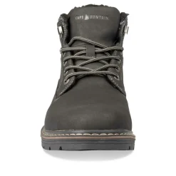 Bottines Fourré NOIR Homme Motif Uni Lacets