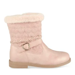 Bottines Fourré ROSE Fille Motif Uni Fermeture éclair