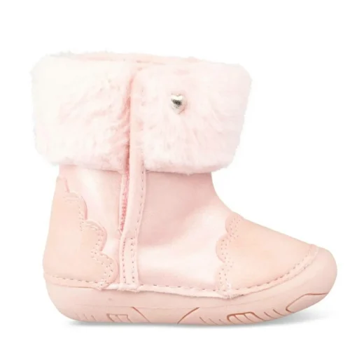 Bottines Fourré ROSE Fille Motif Uni Scratch