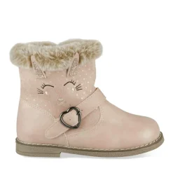 Bottines Fourré ROSE Fille Motif Animal Fermeture éclair