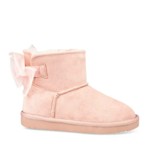 Bottines Fourré ROSE Fille Motif Uni A Enfiler