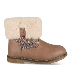 Bottines Fourré ROSE Fille Motif Paillettes Fermeture éclair
