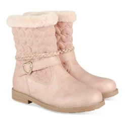 Bottines Fourré ROSE Fille Motif Uni Fermeture éclair