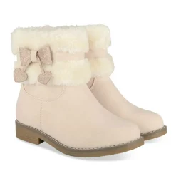 Bottines Fourré ROSE Fille Motif Etoiles Fermeture éclair