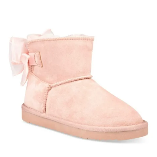 Bottines Fourré ROSE Fille Motif Uni A Enfiler