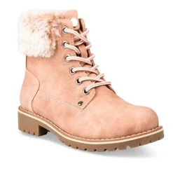 Bottines Fourré ROSE Fille Lacets