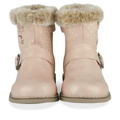 Bottines Fourré ROSE Fille Motif Animal Fermeture éclair