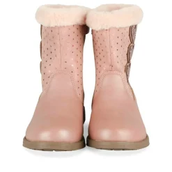 Bottines Fourré ROSE Fille Motif Coeurs Fermeture éclair