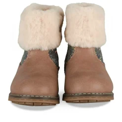Bottines Fourré ROSE Fille Motif Paillettes Fermeture éclair