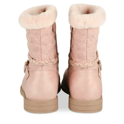 Bottines Fourré ROSE Fille Motif Uni Fermeture éclair
