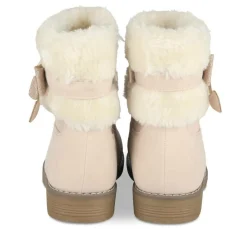 Bottines Fourré ROSE Fille Motif Etoiles Fermeture éclair