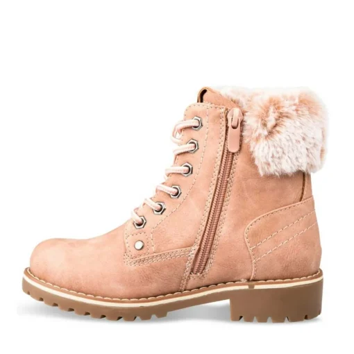 Bottines Fourré ROSE Fille Lacets