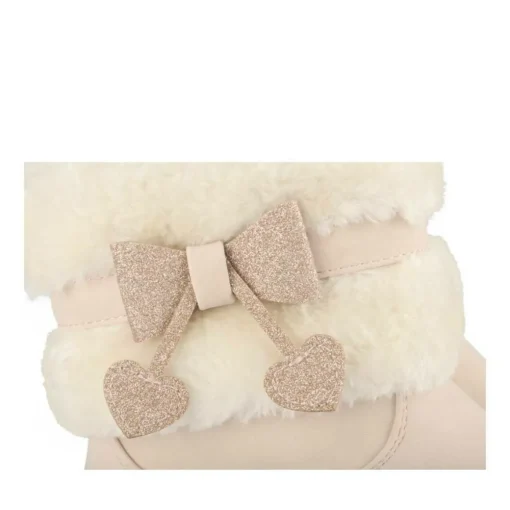 Bottines Fourré ROSE Fille Motif Etoiles Fermeture éclair