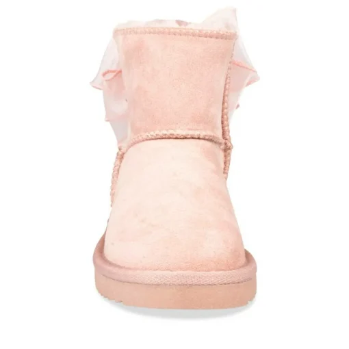 Bottines Fourré ROSE Fille Motif Uni A Enfiler