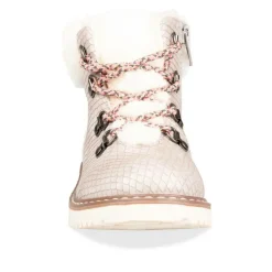 Bottines Fourré TAUPE Fille Motif Uni Lacets