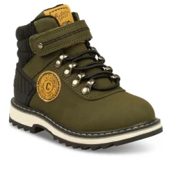 Bottines Fourré VERT Garçon Scratch