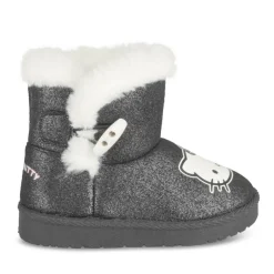 Bottines GRIS Fille Motif Uni A Enfiler