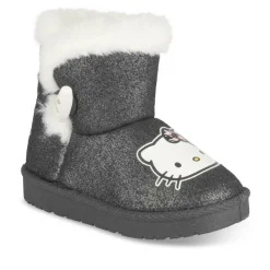 Bottines GRIS Fille Motif Uni A Enfiler