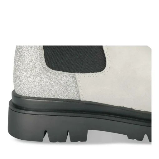 Bottines GRIS Fille Motif Paillettes A Enfiler