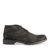 Bottines GRIS Homme Motif Uni Lacets