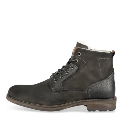 Bottines GRIS Homme Motif Uni Lacets