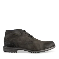 Bottines GRIS Homme Motif Uni Lacets