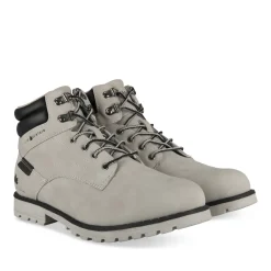 Bottines GRIS Homme Motif Uni Lacets