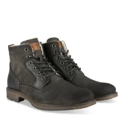Bottines GRIS Homme Motif Uni Lacets
