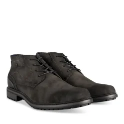 Bottines GRIS Homme Motif Uni Lacets