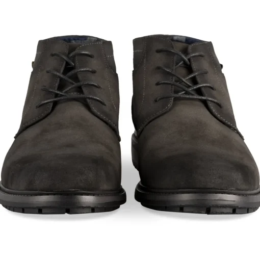 Bottines GRIS Homme Motif Uni Lacets
