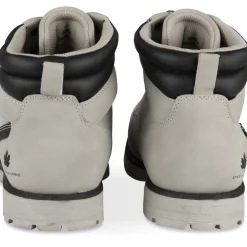 Bottines GRIS Homme Motif Uni Lacets